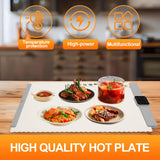 Paninluo Warming Mat for Food 26" X 15.4",Food Warming Mat with Adjustable Temperature(5 Level),Electric Warming Tray,Fast Heating Tray for Home Buffets, Restaurants, Parties