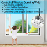 ZRFCXE Window Locks,8 Pack Sliding Window Locks with Key for Vertical & Horizontal Sliding Windows Doors,Easv to Install,Adjustable Security Window Lock for Patio Bedroom Home and Office (Silver)