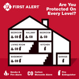 First Alert BRK SC7010B-6 Hardwired Smoke and Carbon Monoxide (CO) Detector with Battery Backup, 6-Pack,White