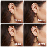 PAVOI Chunky Open Hoop Earrings, 14K Gold Plated, Two Tone Gold, Size 20