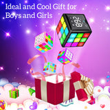 Xinbeiya Rechargeable Game Handheld Cube - 15 Fun Brain & Memory Game with Score Screen - Christmas Easter Birthday Gifts for Boys Girls Ages 6-12+ Years Old - Toy Gift Idea for Kids Teens (Black)