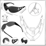 Y2k Accessories Set Included Star Y2k Silver Necklace