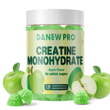 DANEW Pro Creatine Monohydrate Gummies 5000mg for Men & Women, Creatine Monohydrate for Muscle Strength, Muscle Builder, Energy Boost, Pre-Workout Supplement(120 Count)-Apple Flavor