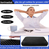 Plus Size Gel Seat Cushion for Long Sitting, Extra Large and Thick Pressure Relief Seat Cushion for Back, Hip, Sciatica, Tailbone Pain, Use for The Office, Car, Wheelchair, Stadium.(Black)