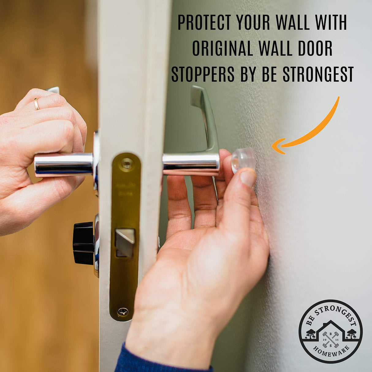 Door Bumper - Small Rubber Bumpers - Clear Door Stoppers for Wall - Wall Protector Clear Rubber Door Stop 12 in Pack - Shower Bumpers for Walls - Stick on Hard Bumpers for Walls Heavy Use (12)