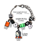 SONGCHANGJEWELRY Nezuko Bracelet – Colorful Charm Beads Inspired by Anime Slayer – Anime Gift for Fans and Collectors