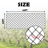 Bird Netting 20x30 Ft, 1/2In Mesh Garden Bird Netting, Fruit Tree Netting