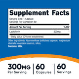 Nutricost Lactoferrin Capsules (60 Capsules, 300mg) Third-Party Tested, Gluten-Free, Vegetarian, GMP Compliant, Non-GMO Product - 60 Servings