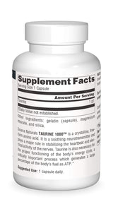 Source Naturals Taurine, Soothing Neurotransmitter*, 1000mg - 240 Capsules