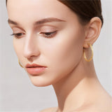 Amoxos Gold Earrings for Women 14K Gold Hoop Earrings for Women