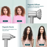 High Speed Hair Dryer｜Professional Salon Grade Air Speed, Negative Ion Hair Care｜Quiet Design｜Suitable for Thick Hair/Styling with Nozzle & Diffuser, Double Motor Life
