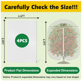 OZMI 4 Pack Fruit Tree Blueberry Bush Netting Cover, 4.6Ft x 5.9Ft Reusable Bird Netting for Garden Protection with Zipper & Drawstring, Shrubs Tomato Strawberry Plant Bushes Protector