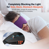 LitBear Sleep Mask for Side Sleeper Women Men, Eye Mask for Sleeping Light Blocking, 3D Contoured Cup Sleeping Mask, Soft Breathable Sleep Eye Mask with Adjustable Elastic Strap for Flight Nap