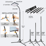 FECiDA 2026 Grow Lights with Upgraded Stand, Standing Grow Lights for Indoor Tall Plants, Bonsai Tree, 4/8/12/16/20 Hr Timer, 25 Watt Power Draw, NO Need Adapter, 24"-76" Height Adjustable