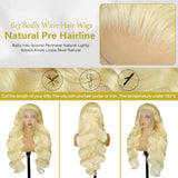 Koiaskral 30 Inch 13x6 613 Lace Front Wig Human Hair Body Wave Blonde Lace Front Wigs Human Hair Pre-Plucked Bleached 200% Density 613 Hd Lace Frontal Wigs for Women