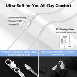 Jewlpire 925 Sterling Silver Chain Necklace for Women, 2mm Rope Chains Silver Chain for Women Sturdy Sterling Silver Necklace, Silver Chain 26 Inch