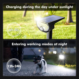 AloftSun Solar Motion Sensor Outdoor Lights,Waterproof Motion Sensor Spot Lights- 30 LED/3 Modes Solar Powered Spotlights,Landscape Lighting for Yard and Garden, Cool White,2 Pack