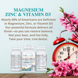 Kappa Nutrition Magnesium 4-in-1, 280mg Elemental Magnesium (Bisglycinate, Malate) + Zinc & Vitamin D3, Brain, Sleep, Energy, Muscle, Immune Support, 120 Vegan Capsules.
