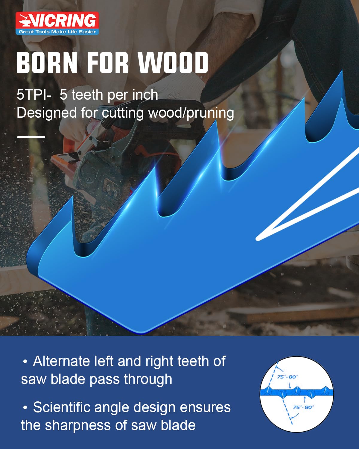 Wood Pruning Reciprocating Saw Blades 9 Inch Sawzall Blades for Trees High Carbon Steel Pruning Blade for Reciprocating Saw (10 Pack/5TPI)