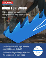 Wood Pruning Reciprocating Saw Blades 9 Inch Sawzall Blades for Trees High Carbon Steel Pruning Blade for Reciprocating Saw (10 Pack/5TPI)