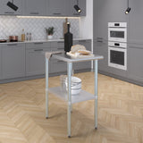 AmGood 30 in. x 18 in. Stainless Steel Work Table | Metal Kitchen Food Prep Table | NSF