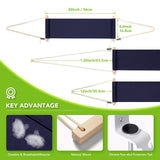 iMissiu Foot Hammock Under Desk Footrest | Adjustable Office Foot Rest Under Desk Hammock | Portable Desk Feet Hammock with Headphones Holder (Black)