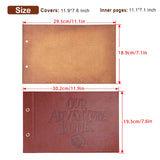Adventure Book Scrapbook Photo Album 80 Pages Retro Leather Cover Memory Book with Luxury DIY Accessories Kit,Exquisite Box Gift Couples Weddings,Travelling,Christmas Day