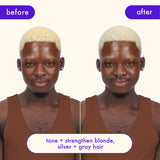 amika bust your brass cool blonde strength repair shampoo, 1000ml