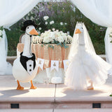 Hoemwarm Wedding Porch Goose Outfit Set Bride Groom Costume