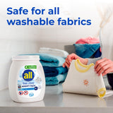 All Mighty Pacs Laundry Detergent, Free Clear for Sensitive Skin, Tub, 60 Count