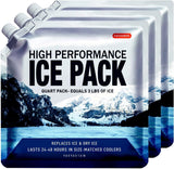 ABOXOBOG Reusable Ice Packs for Coolers Long Lasting Gel Freezer Packs for Lunch Bags Cooler Backpack Lunch Box, Keeps Food Cold Fresh (9.8"x9.8"x3P)