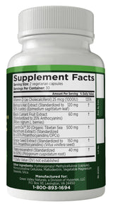 GREEN VALLEY NATURALS Stem Cell Supplement - Organic Tibetan Sea Buckthorn-Resveratrol, Vitamin D, Bishop's Hat Extract (1 Bottle, 60 Count)