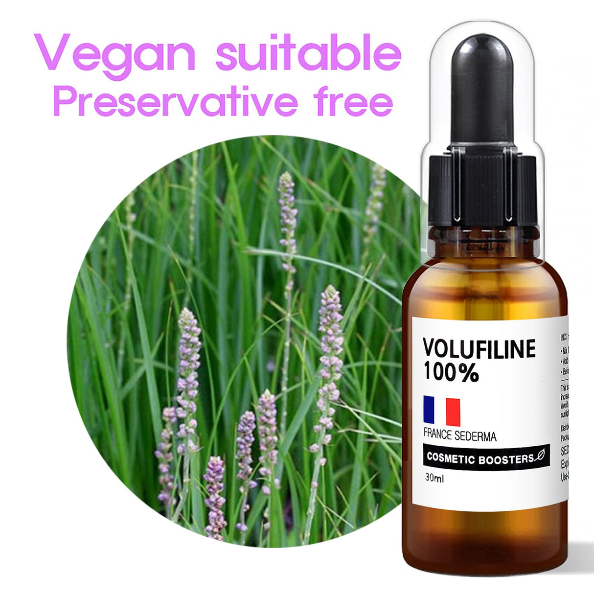 [ Volufiline 30ml ] Cosmetic Ingredient -100% Volufiline Ampoule 30ml(1 fl. oz) France SEDERMA | Cosmetic Grade | For face and body Improve Skin Elasticity, Wrinkle Improvement