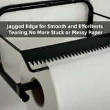 Jumbo Roll Wall Mounted Shop Paper Towel Holder, Wiper Dispenser for Garage and Industrial Use,16.5"x9.8"x8.7"（1 Pack, Black）
