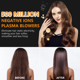 HRYCF Hair Dryer,160000 RPM Blow Dryer with High-Speed Brushless Motor for Fast Drying, Professional Ionic Lightweight Hair Dryers, Thermo-Control Low Noise with Blow Dryers Diffuser & Nozzle