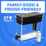 Brita UltraMax Large Water Dispenser with Standard Filter, BPA-Free, Reduces Copper, Cadmium and Mercury Impurities, Lasts 2 Months or 40 Gallons, 27-Cup