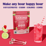 Ultima Replenisher Daily Electrolyte Powder Drink Mix - Sugar Free - Strawberry Margarita, 16 Stickpacks - Hydration Packets with 6 Electrolytes and Trace Minerals - Keto Friendly, Vegan, Non-GMO