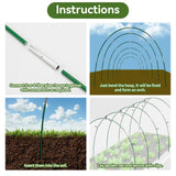 Garden Netting Kit for Raised Beds, 10x50FT Ultra Fine Mesh Netting＆ 6 Sets of 8FT Fiberglass Garden Hoops, Row Cover Insect Netting for Vegetable Plant Fruit Flowers Protection