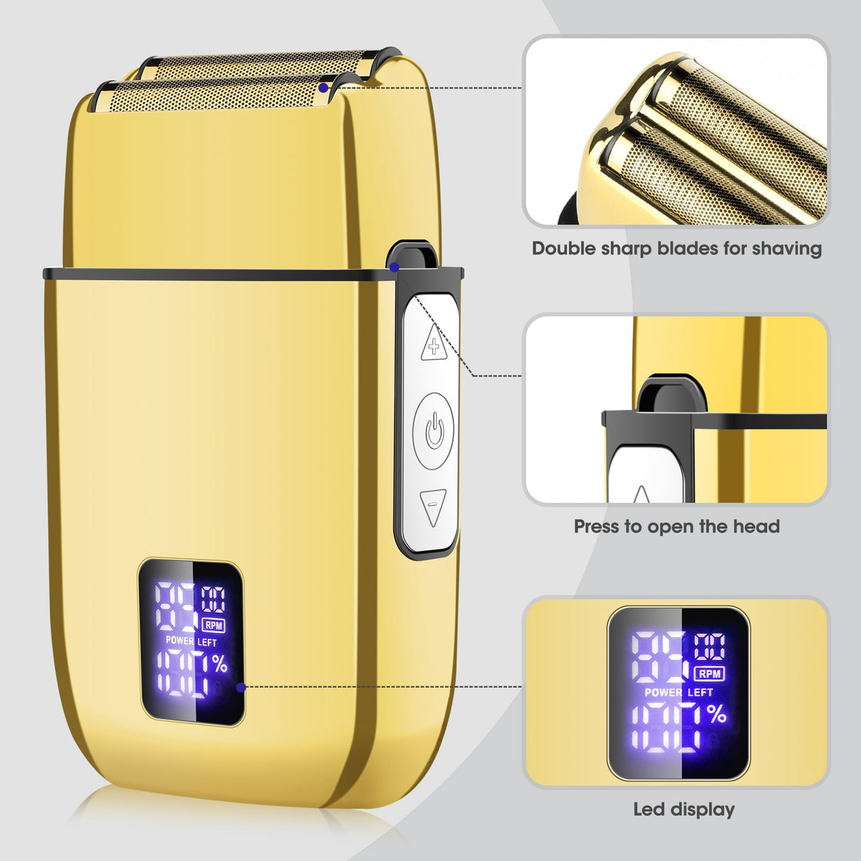 Lanumi Professional Hair Clippers Trimmer for Men Electric Razor Shavers/Beard Trimmer/Rechargeable Clippers and Trimmers Beard Trimmer Barber Kit with Travel Case Clippers for Hair Cutting Gifts