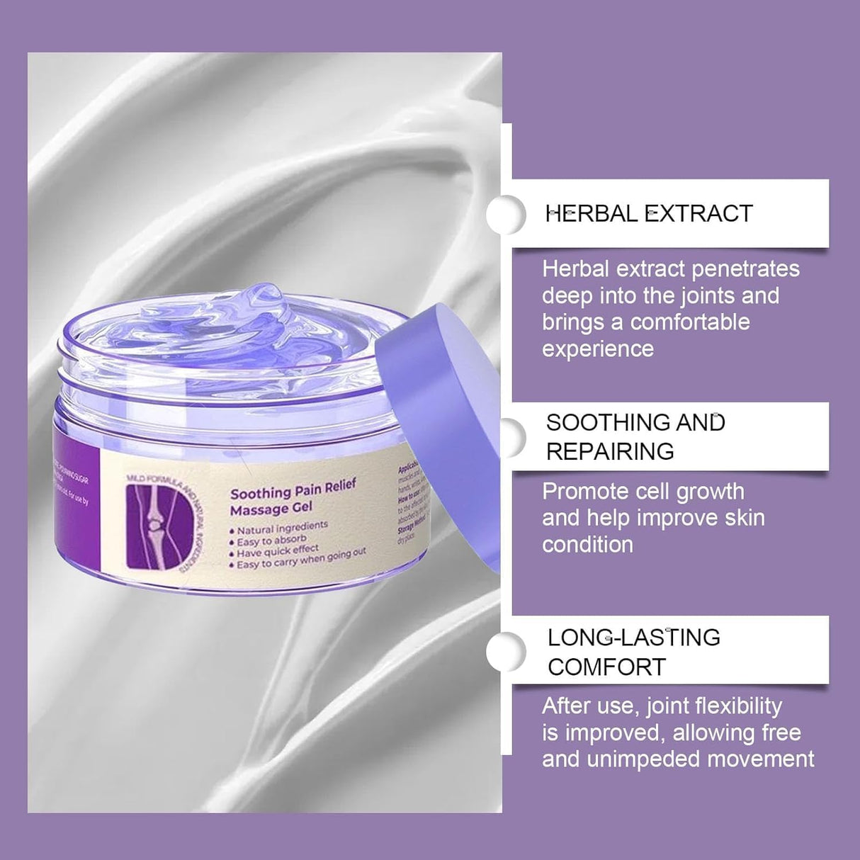 Kresin Joint Gel, Purple Gel, Knees, Lumbar, Neck, Hands, and Feet (2 boxs)