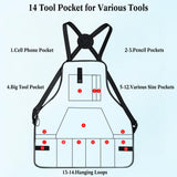 LUCKIPLUS Gardening Apron, Garden Apron for Women with Pockets, Waterproof 600D Heavy Duty Cross Back Work Tool Aprons for Men Gardeners Painting