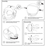 Astronaut Helmet, Space Helmet with Blue Movable Visor, Party Costume, School Classroom Dress Up, Pretend Role Play Party Supplies, Kids Christmas Halloween Toys Birthday Gifts, Blue and Orange