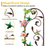aboxoo 2-Pack Hummingbird Metal Garden Trellis,60" Decorative Outdoor Fence