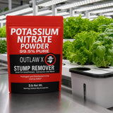 Outlaw X Potassium Nitrate High Purity Powder, Reagent Grade, 10 Pounds, for Stump Remover