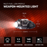 Streamlight 69424 TLR-7 X 500-Lumen Compact Tactical Weapon Light, Includes High, Low Paddle Switches and Key Kit, Black