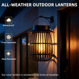 KYEKIO 4Pack Gen2 Flame Solar Lanterns Outdoor Waterproof, Solar Hanging Lantern Decorative, Flickering Flame Outdoor Lanterns Solar Powered, Lights for Yard Patio Garden Decor as Mothers Day Gifts
