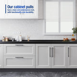 JOY DECOR 15 Pack Cabinet Handles, Black Cabinet Pulls, 7-1/2 in Hole Center Kitchen Hardware, Stainless Steel T Bar Handles for Dresser Drawers