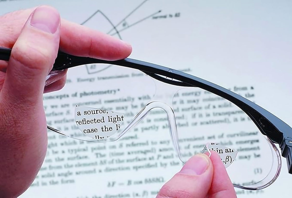 Calabria Hydrotac OPTX 20/20 Stick On BiFocal Lenses +2.00 Mens Womens Magnifying Bi-Focal Reusable Reader Adhesive Stickers