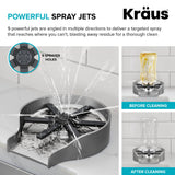 KRAUS CleanMate Glass Rinser for Kitchen Sink in Spot-Free Brushed Brass Color Finish, KGR-500SFBB