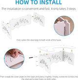 Fanwer Squatting Toilet Stool - Poop Stool for Bathroom, Wood-Plastic Composite, 9 Inch, Adults & Elderly
